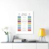 ACFTAIN Poster Tela Giorni Settimana Decorazione Casa