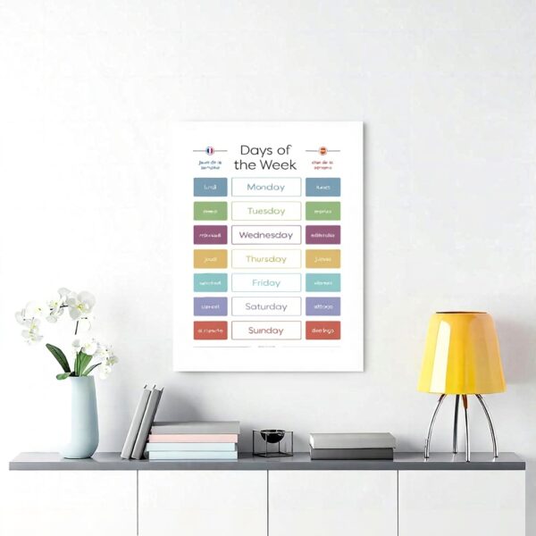 ACFTAIN Poster Tela Giorni Settimana Decorazione Casa