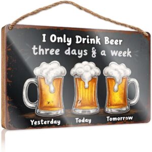 Targa decorativa legno birra divertente casa fattoria decor-0