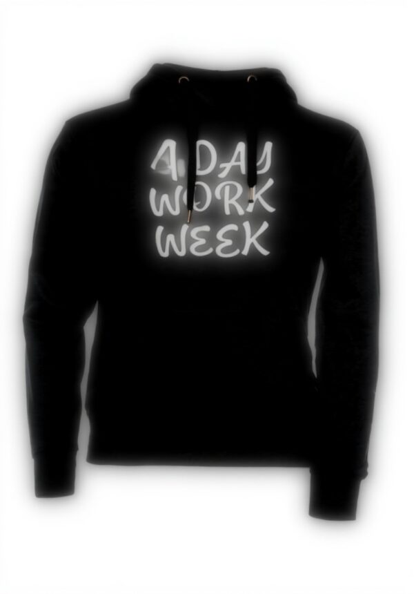 Felpa con cappuccio Vendax 4 giorni lavoro unisex nero