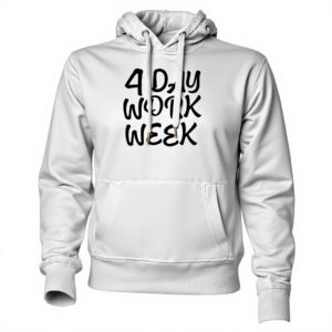 Felpa con cappuccio Vendax 4 Day Work Week Unisex Grigio