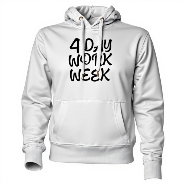 Felpa con cappuccio Vendax 4 Day Work Week Unisex Grigio