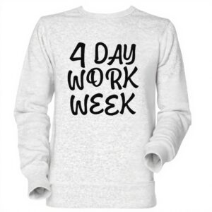 Felpa senza cappuccio Vendax 4 Day Work Week Grigio Unisex