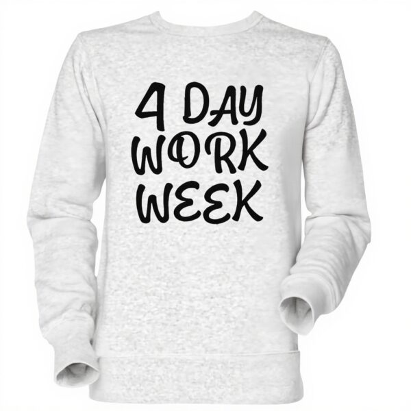 Felpa senza cappuccio Vendax 4 Day Work Week Grigio Unisex