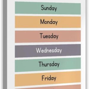 ZJIXAOSD Poster Educativo Giorni Settimana Tela Decorazione-0