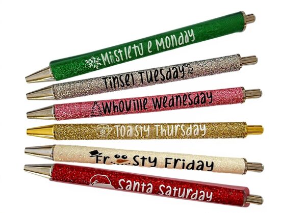 Penne glitter QEOTOH set 7 giorni settimana umoristiche