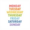 Poster Retrò Metallico One Week Rainbow Day Decorazione