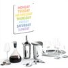 Poster Retrò Metallico One Week Rainbow Day Decorazione