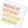 Poster Retrò Metallico One Week Rainbow Day Decorazione