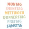 Poster su tela The Days of the Week decorazione casa ufficio
