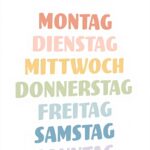 Poster su tela The Days of the Week decorazione casa ufficio