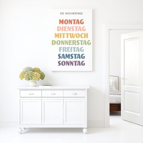 Poster su tela The Days of the Week decorazione casa ufficio