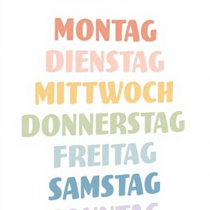 Poster su tela The Days of the Week decorazione casa ufficio