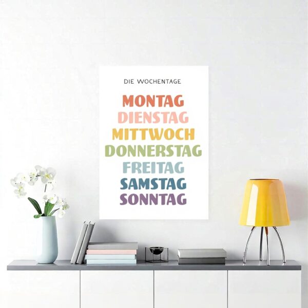 Poster su tela The Days of the Week decorazione casa ufficio