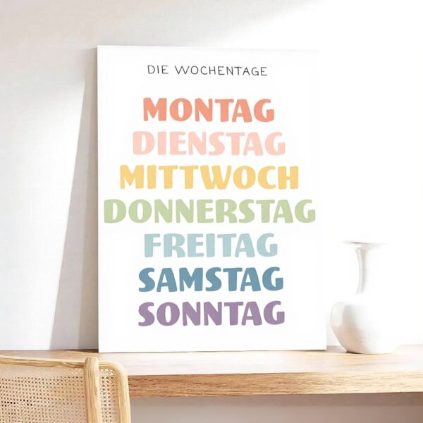 Poster su tela The Days of the Week decorazione casa ufficio