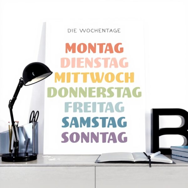 Poster su tela The Days of the Week decorazione casa ufficio