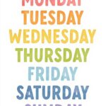 Poster metallo vintage One Week Rainbow Day decorazione