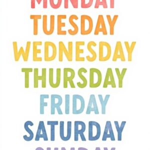 Poster metallo vintage One Week Rainbow Day decorazione