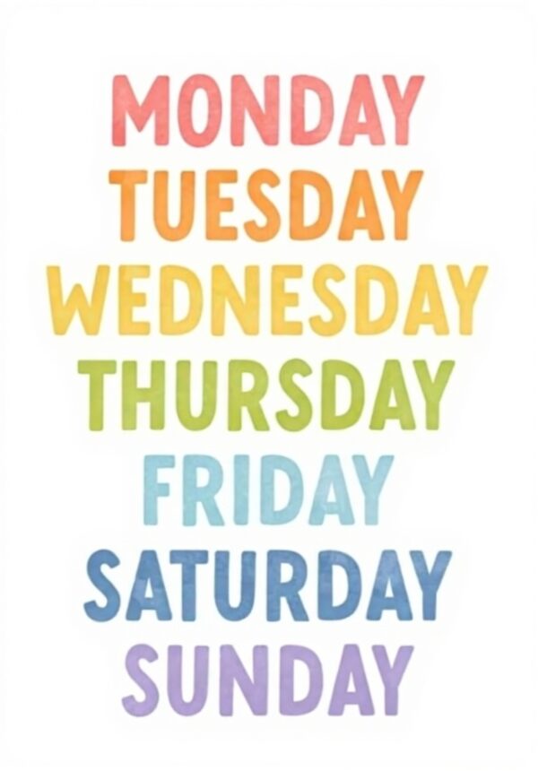 Poster metallo vintage One Week Rainbow Day decorazione