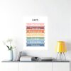 Poster giorni settimana decorazione parete educativo QGVBGF