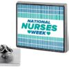 Spilla quadrata Happy Nurses Week Day FWJZDSP metallo
