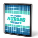 Spilla quadrata Happy Nurses Week Day FWJZDSP metallo