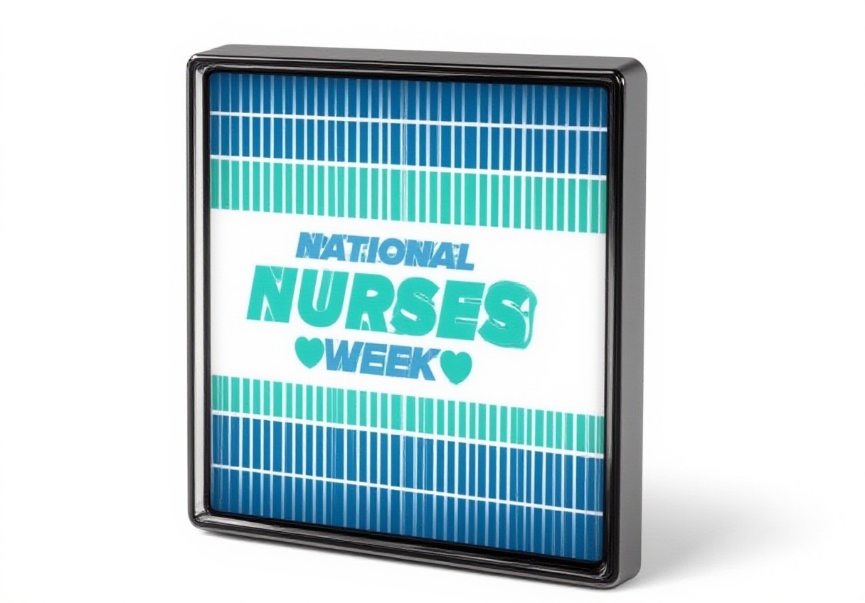 Spilla quadrata Happy Nurses Week Day FWJZDSP metallo