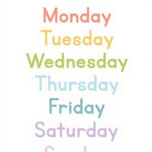 Targa metallo vintage Days of the Week decorazione parete