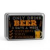 Targa latta vintage I Only Drink Beer decorazione cucina