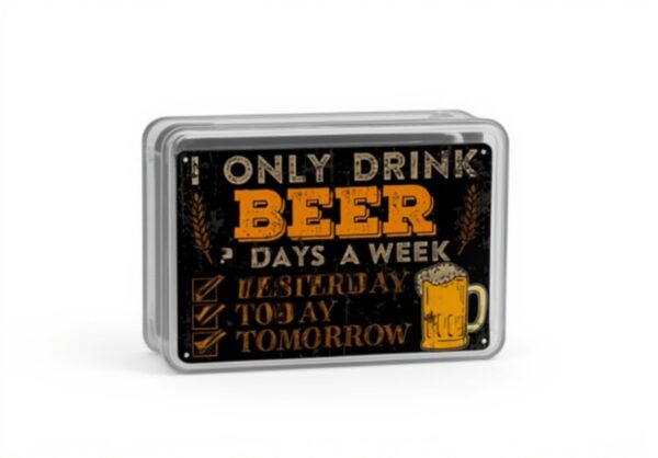 Targa metallo vintage I Only Drink Beer decorazione parete