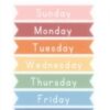 Targa metallo vintage Days of the Week decorazione parete