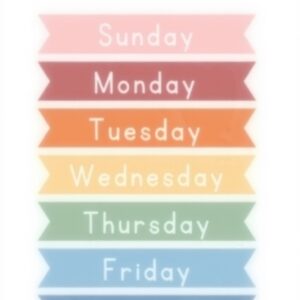 Targa metallo vintage Days of the Week decorazione parete