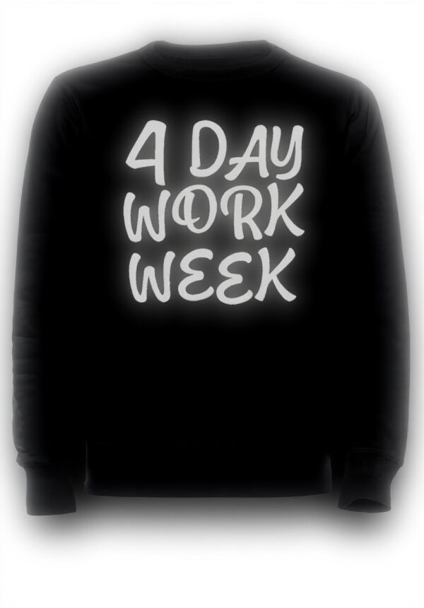Felpa Vendax 4 Day Work Week Unisex Nero Confortevole