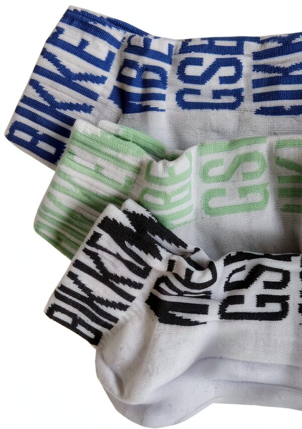 Calzini Bikkembergs uomo set tripack sneakers logo design-1
