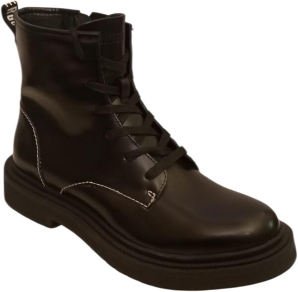 Bikkembergs Scarpe Pelle Lucida Uomo Nero Stile Elegante-0