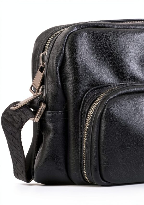 Borsa a spalla Bikkembergs uomo nero ecopelle elegante-1
