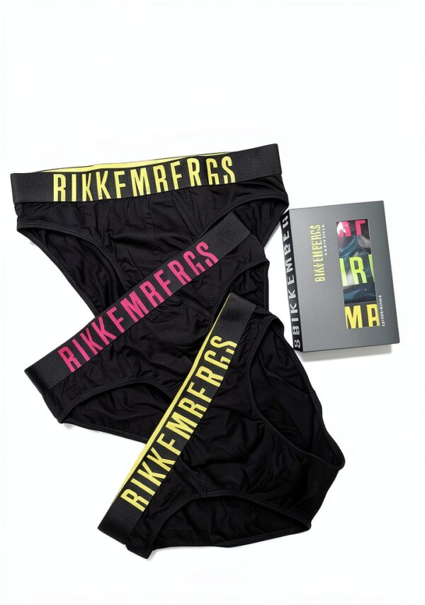 Slip Uomo Bikkembergs Tripack Sportivo Design Fluorescente-4