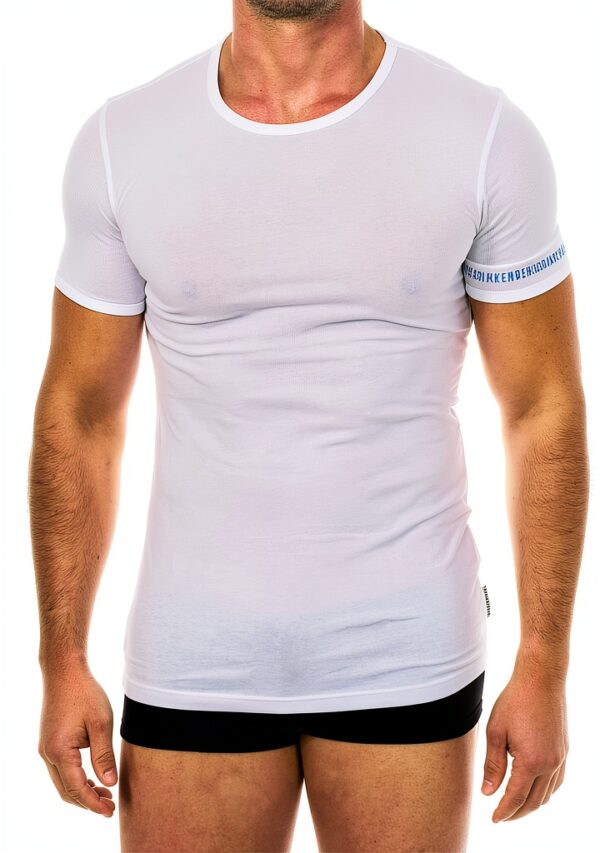 Canottiera Bikkembergs Uomo Bianco Tessuto Morbido Comoda-2
