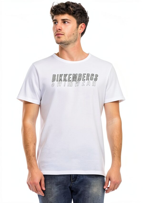 Maglietta Bikkembergs Uomo Cotone Manica Corta Retro-0