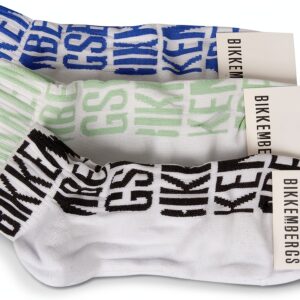 Calzini Bikkembergs uomo set tripack sneakers logo design-0