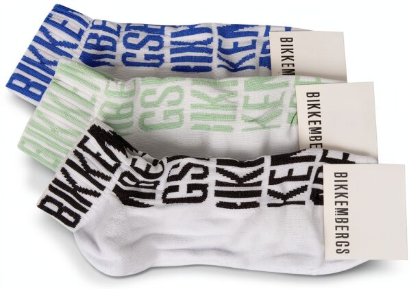 Calzini Bikkembergs uomo set tripack sneakers logo design-0