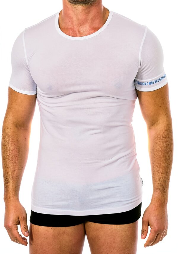 Canottiera Bikkembergs Uomo Bianco Tessuto Morbido Comoda-0