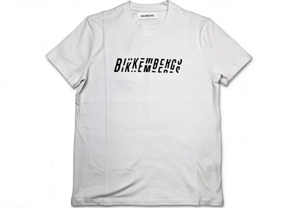 T-shirt BIKKEMBERGS Uomo Bianco Cotone Casual Moda-0