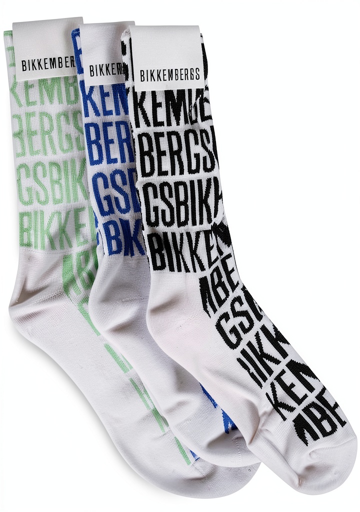 'Calze Bikkembergs uomo confezione 3 paia su sfondo neutro'