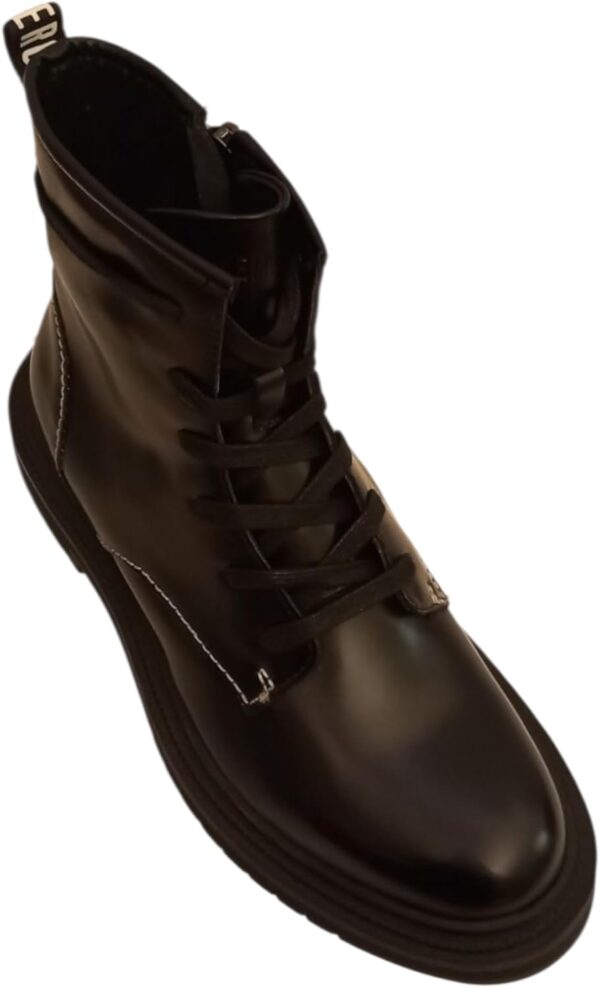 Bikkembergs Scarpe Pelle Lucida Uomo Nero Stile Elegante-2