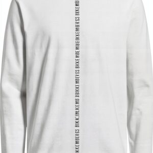 Maglia Logo Girocollo Manica Lunga Uomo Nero Bianco XL S-0