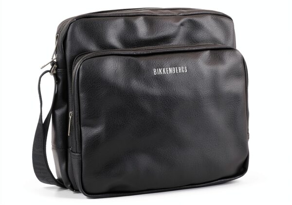 Borsa a spalla Bikkembergs uomo nero ecopelle elegante-0