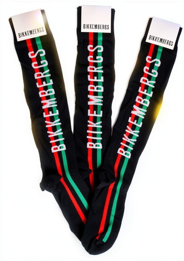 Bikkembergs calze lunghe uomo set regalo 3 paia nero