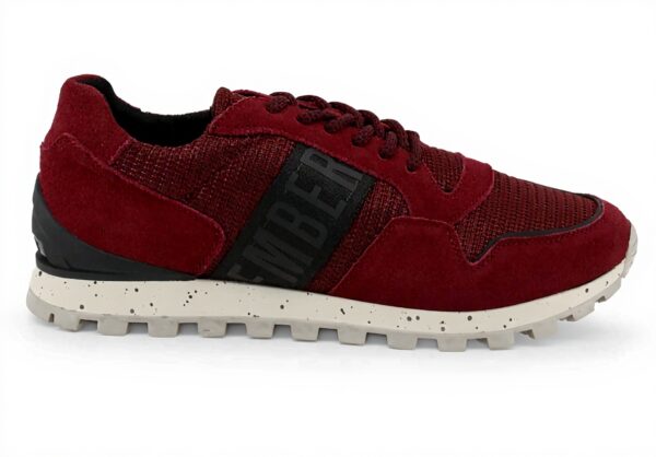 Sneakers Bikkembergs Uomo Rosso Stringate Suola Gomma