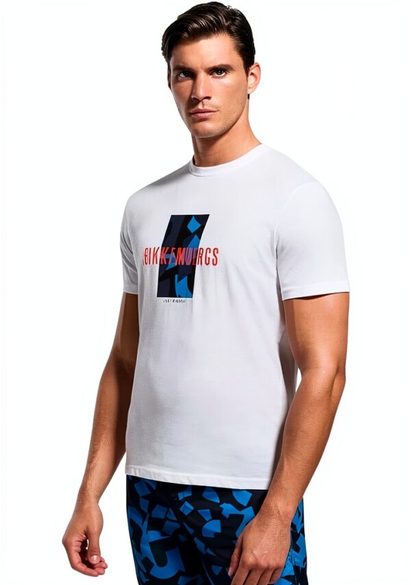 T-shirt Bikkembergs Uomo Maniche Corte Cotone Lycra